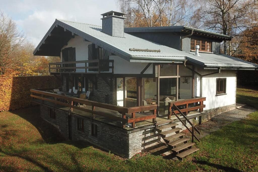 Le Grand Cerf 25 Pers, Malmedy- Chalet Rustique, Jardin Εξωτερικό φωτογραφία