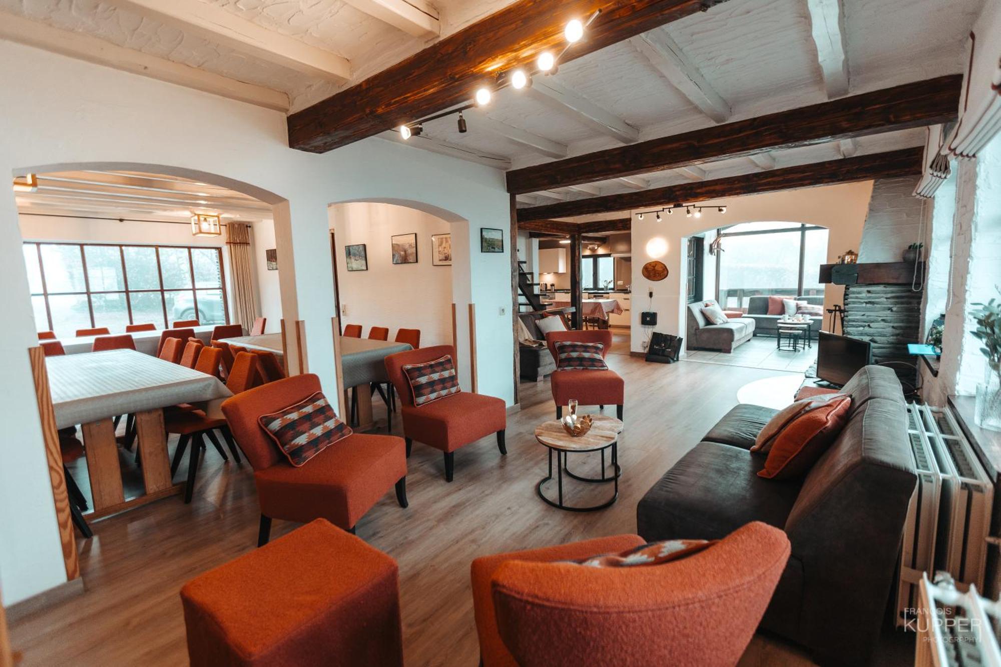 Le Grand Cerf 25 Pers, Malmedy- Chalet Rustique, Jardin Εξωτερικό φωτογραφία