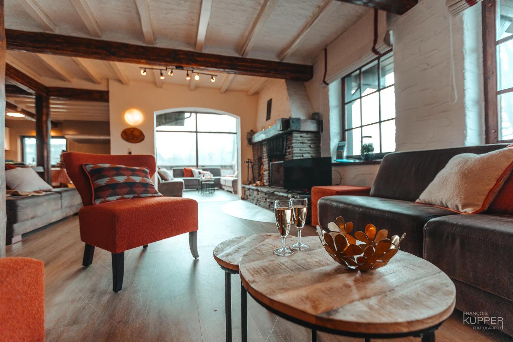 Le Grand Cerf 25 Pers, Malmedy- Chalet Rustique, Jardin Εξωτερικό φωτογραφία